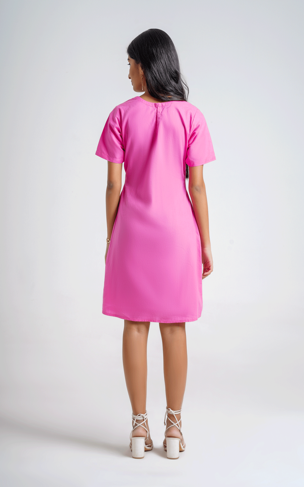 Golden bird -Pink dress
