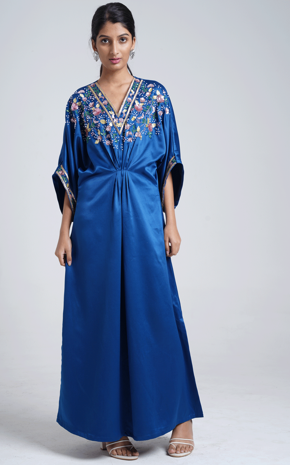 Hand embroidered kaftan dress