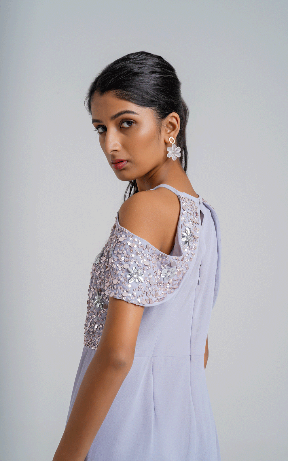 Embellished party wear keyhole jumpsuit