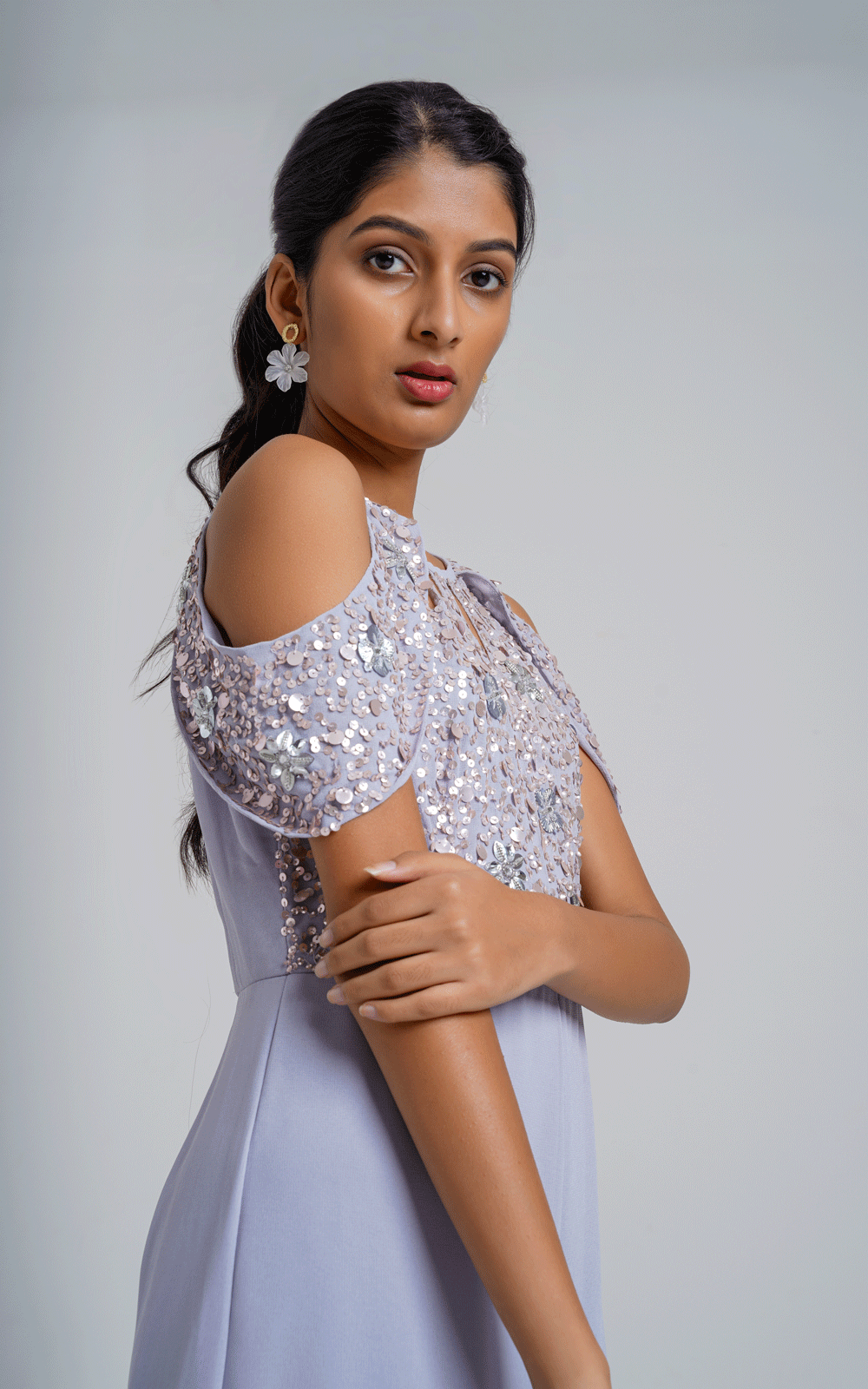 Embellished party wear keyhole jumpsuit