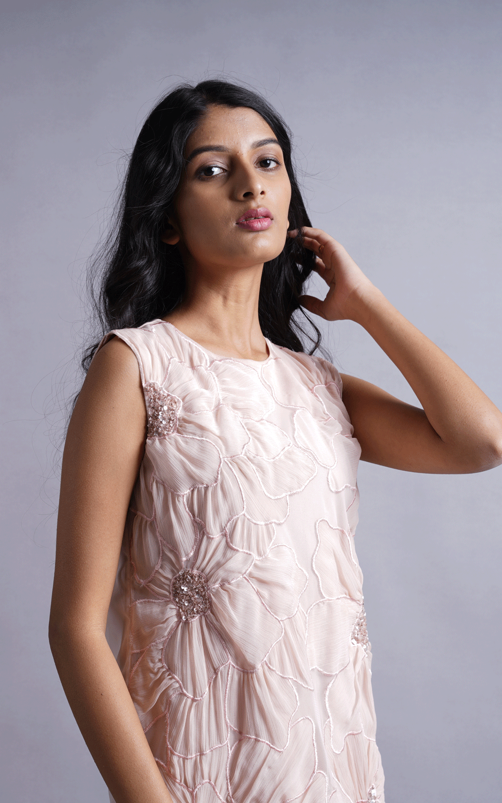 Misty Applique sequins party wear dress