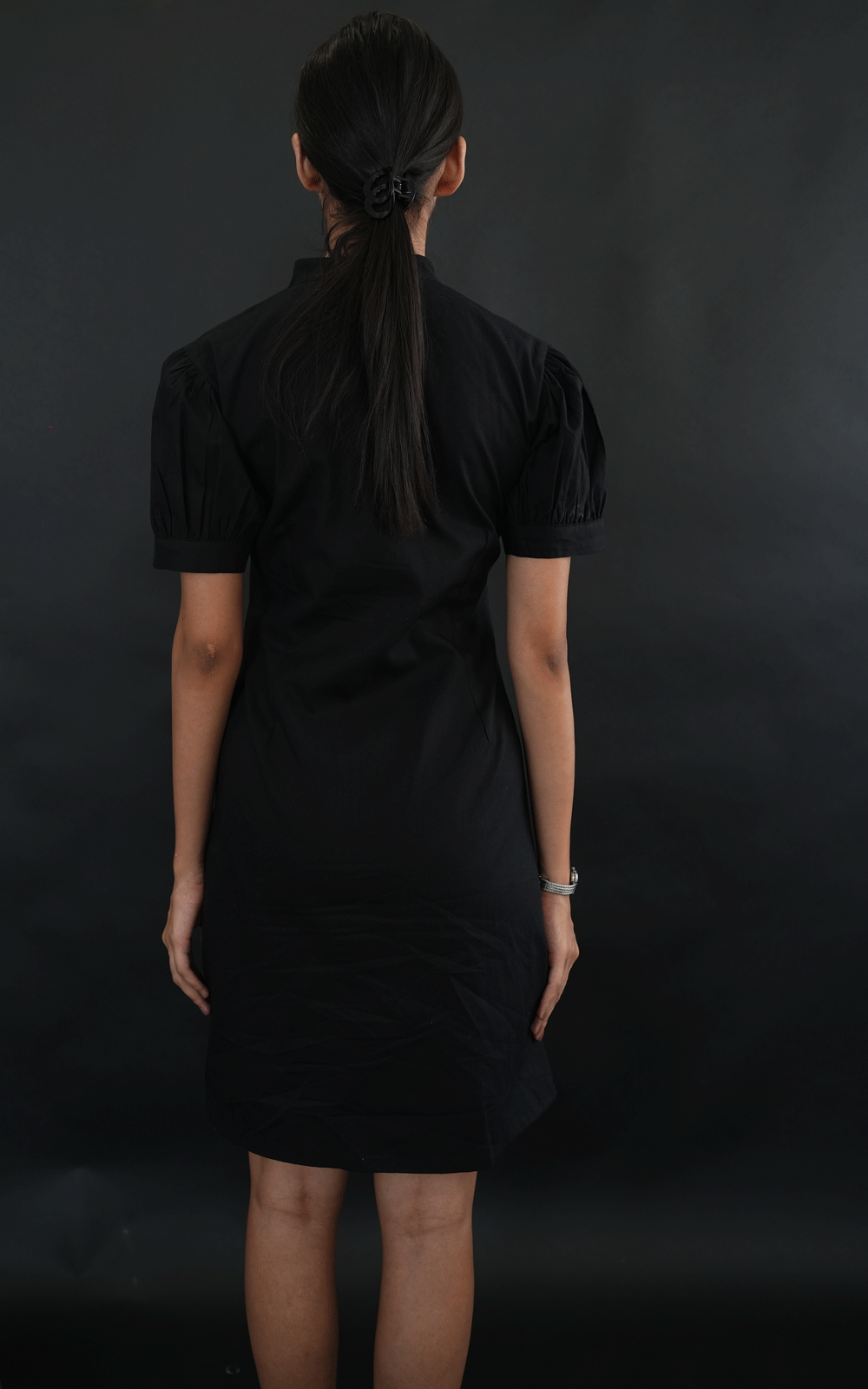Flourish- embroidered shirt dress