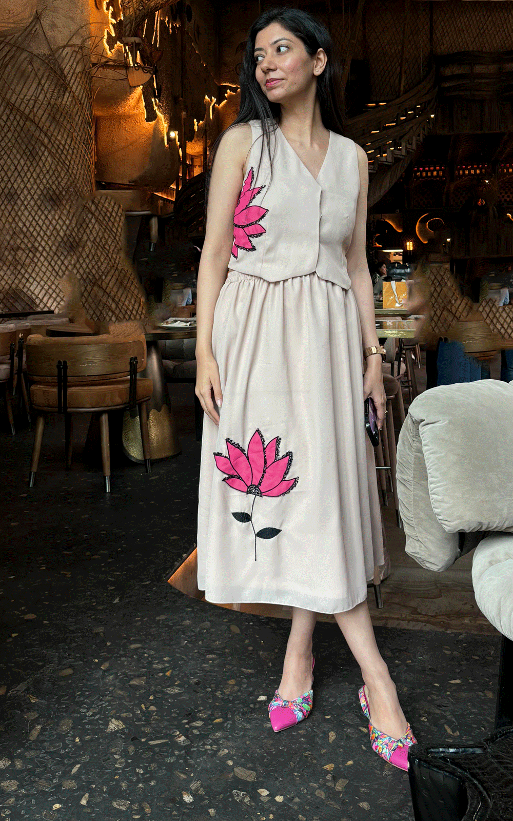 Half blazer skirt co-ord set.