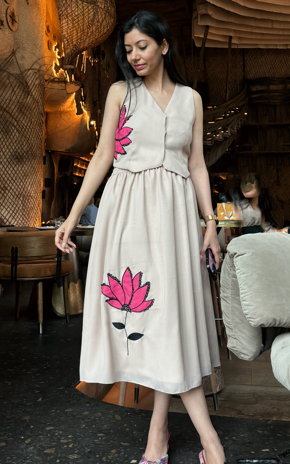 Half blazer skirt co-ord set.