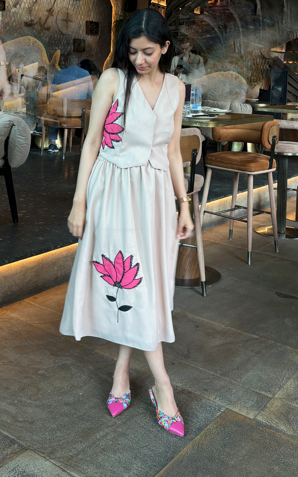 Half blazer skirt co-ord set.