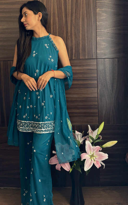 Hand embroidered 3 piece set