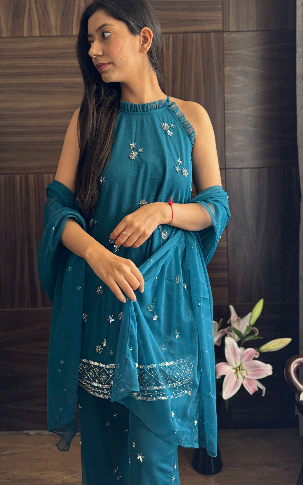 Hand embroidered 3 piece set
