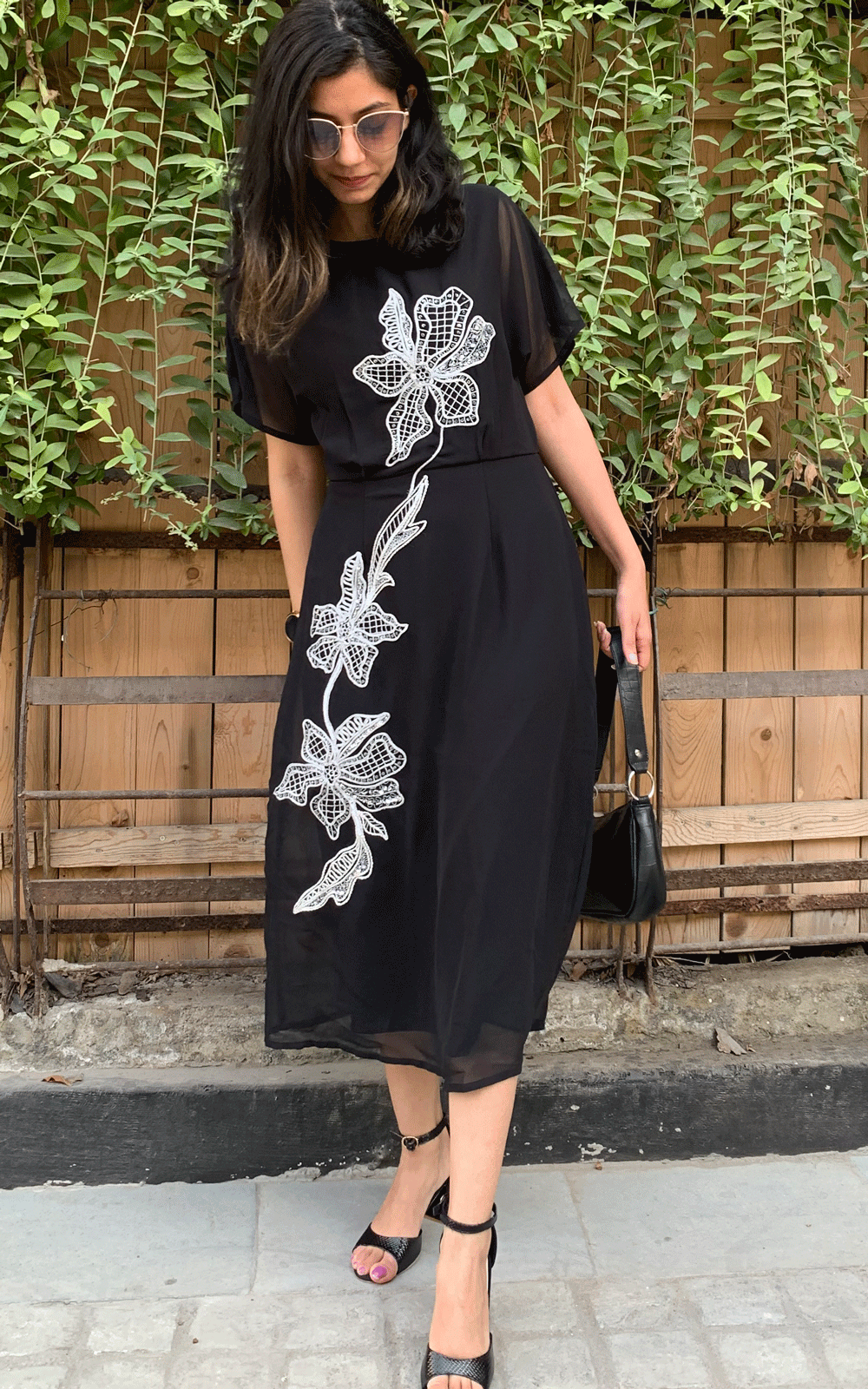 Dori floral Embroidered casual/ party wear dress