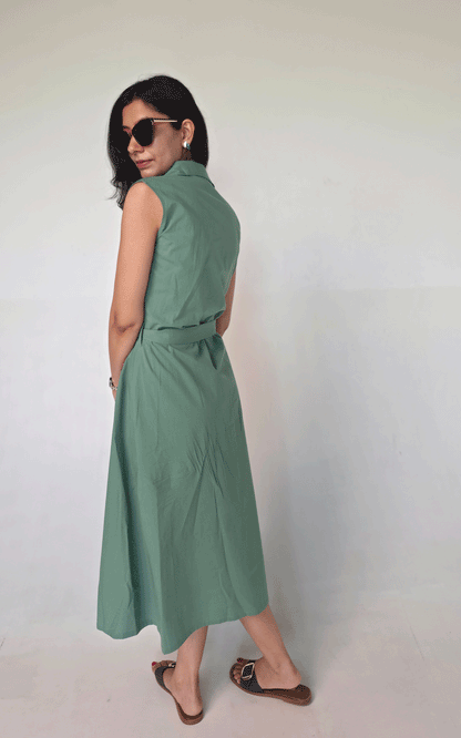 Sea green Garden Party Embroidered maxi  Dress