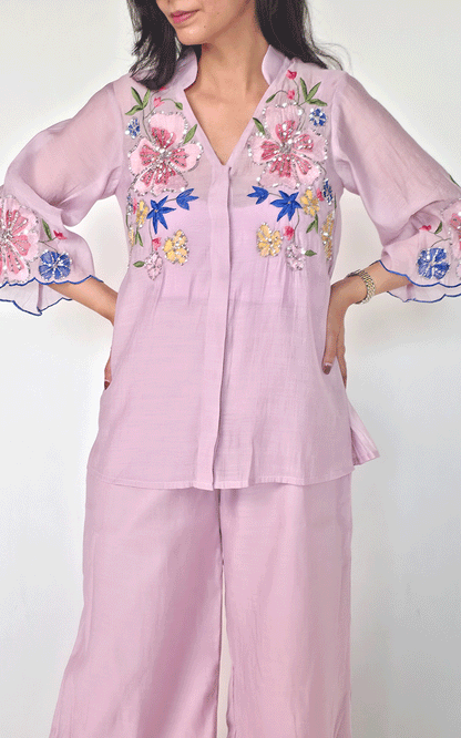 Mulchanderi embroidered cord set