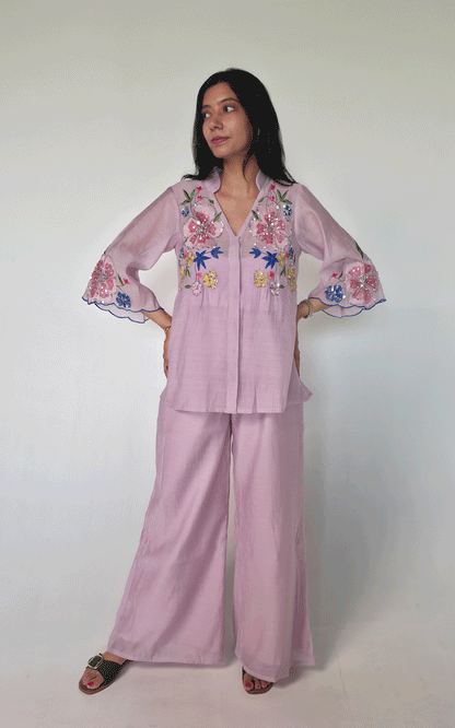 Mulchanderi embroidered cord set