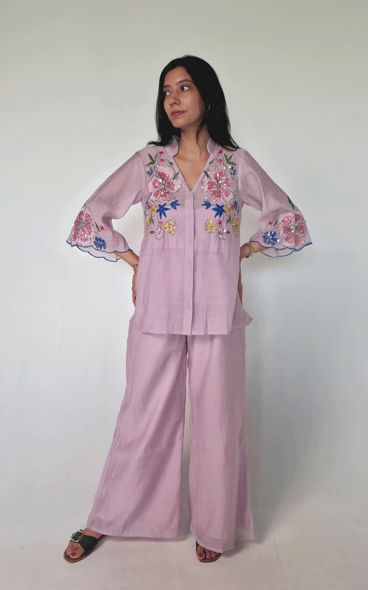 Mulchanderi embroidered cord set