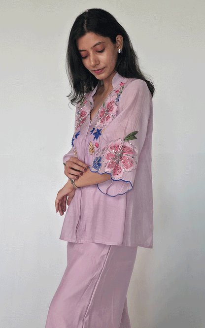Mulchanderi embroidered cord set