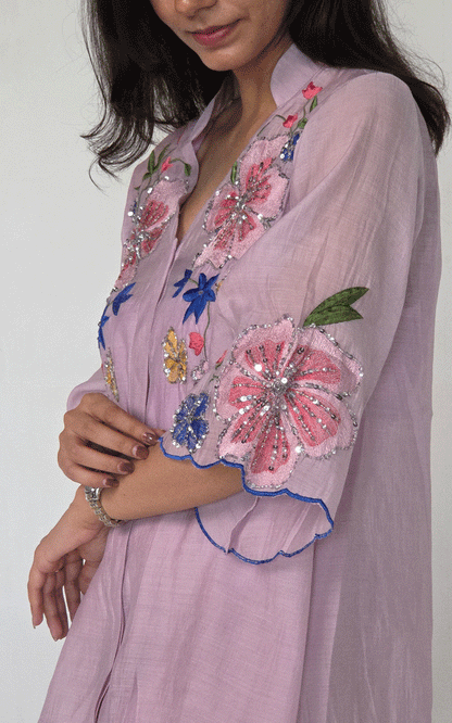 Mulchanderi embroidered cord set
