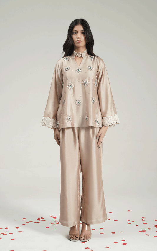 champagne whisper cord set