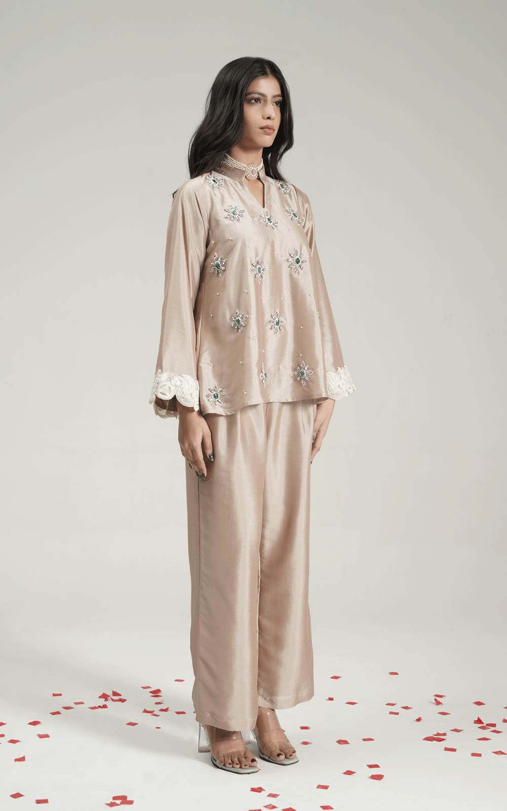 champagne whisper cord set