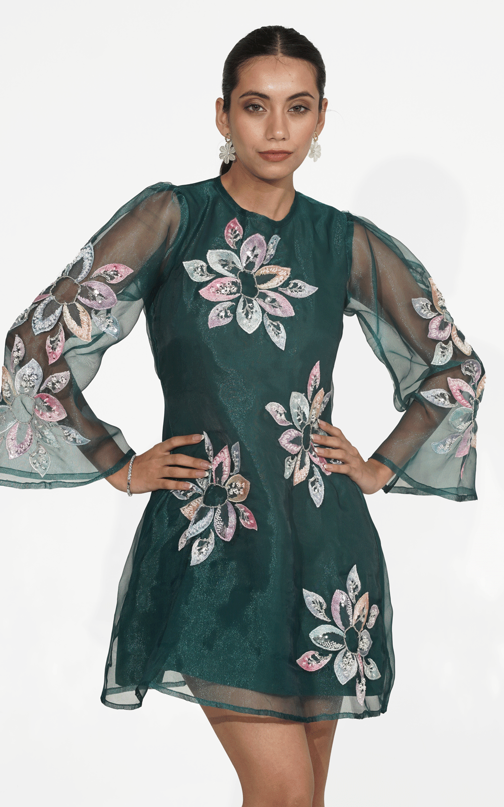 Bloomy organza dress