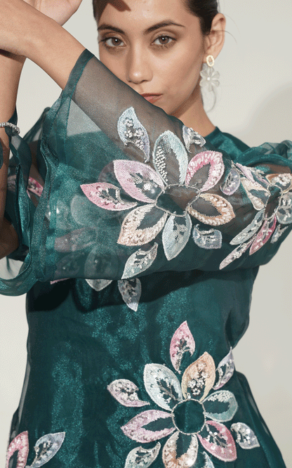 Bloomy organza dress