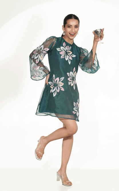 Bloomy organza dress