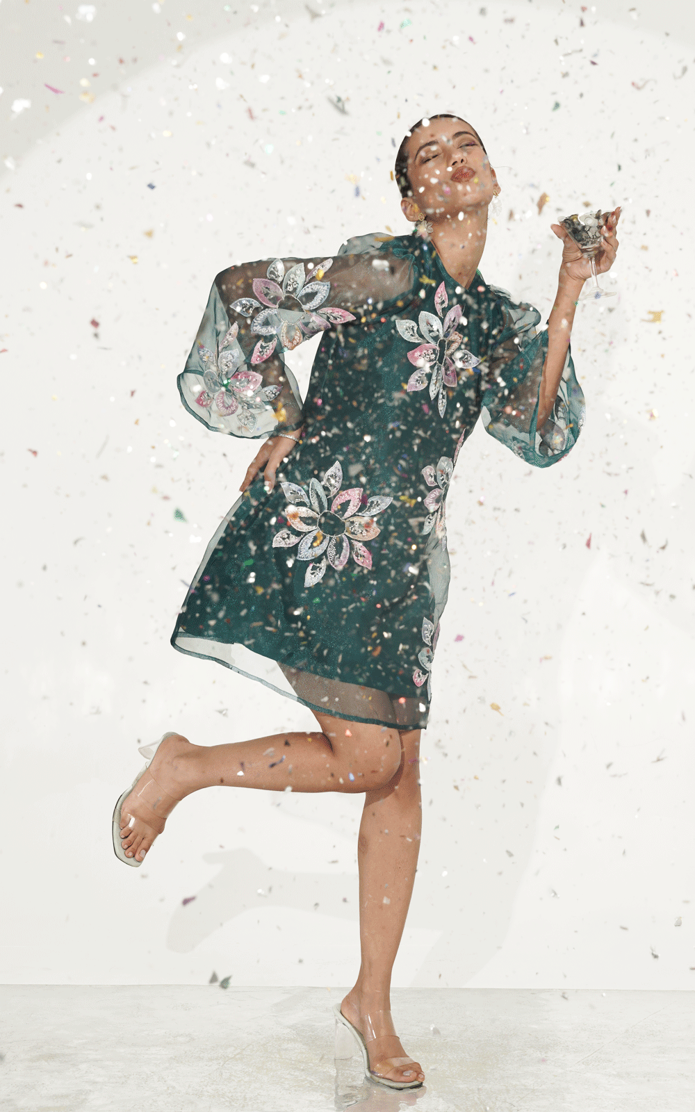 Bloomy organza dress