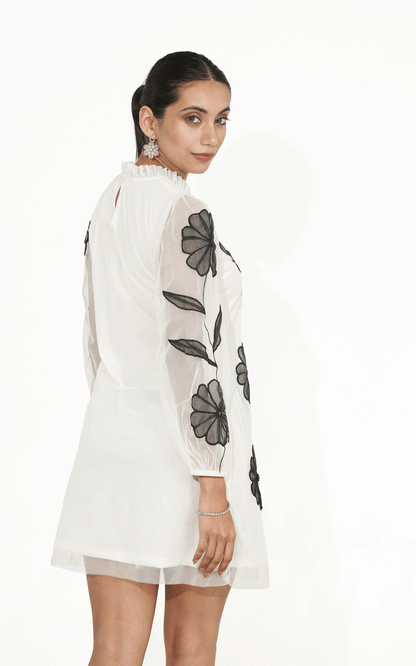 Monochroma floral dress