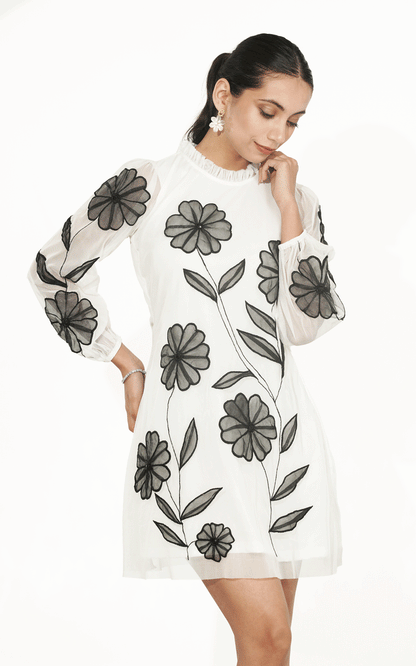 Monochroma floral dress