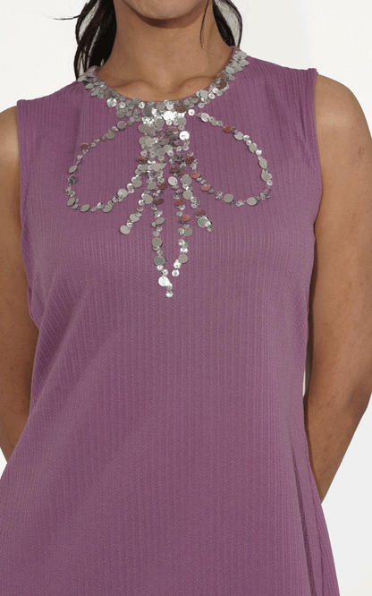 Bowtique Sparkle-Ribbed dress