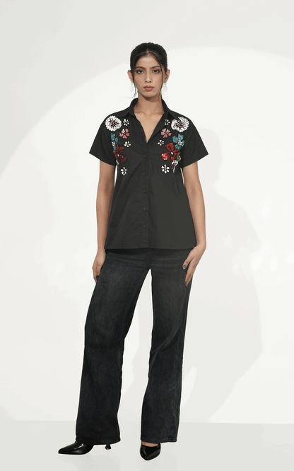 Women's Cotton embroidered shirt
