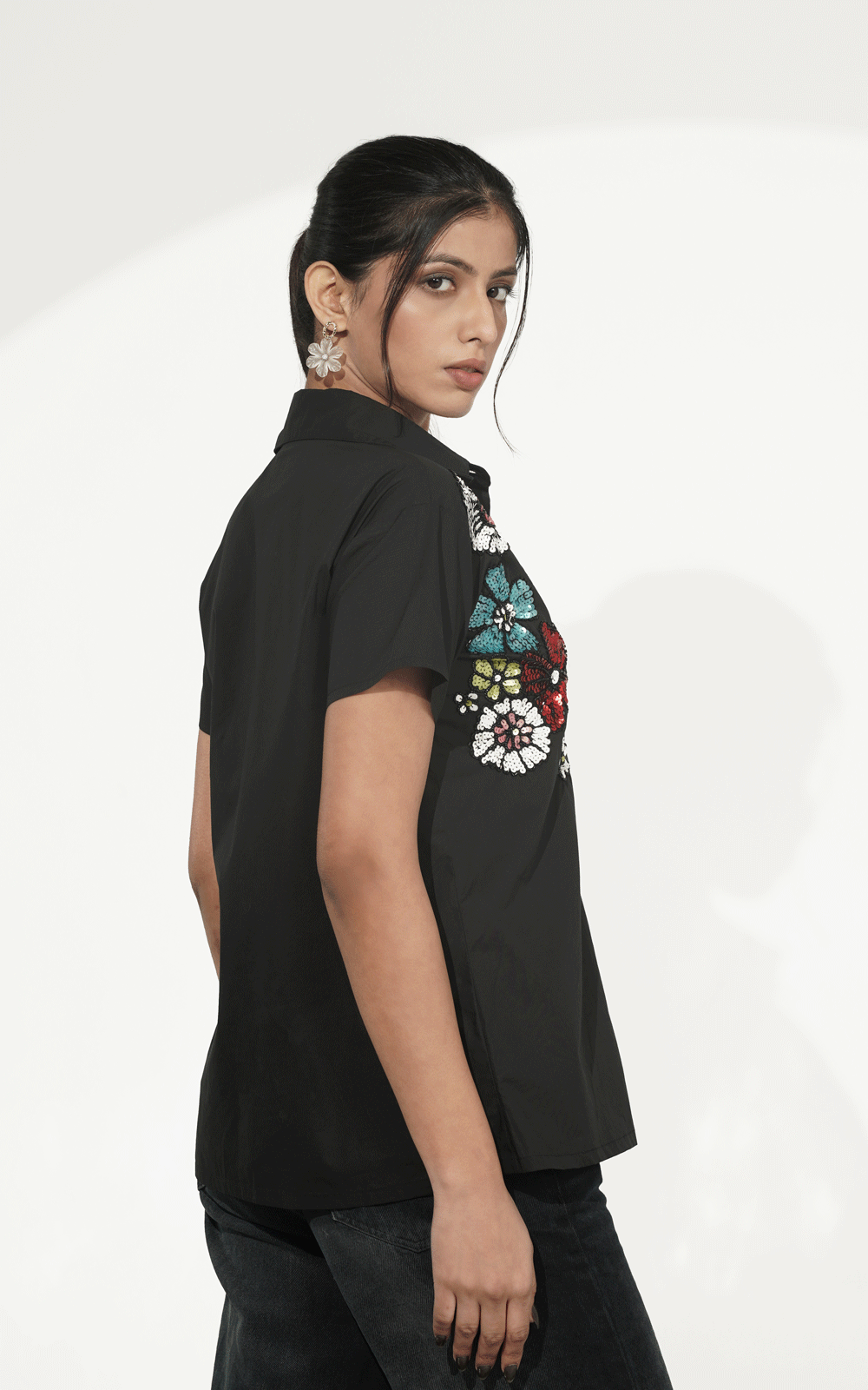 Women's Cotton embroidered shirt