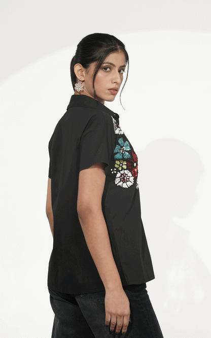 Women's Cotton embroidered shirt