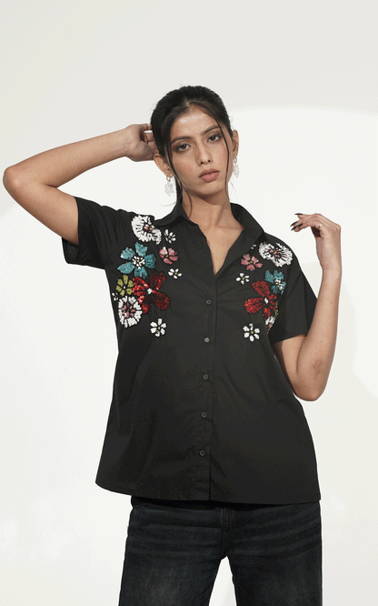 Women's Cotton embroidered shirt