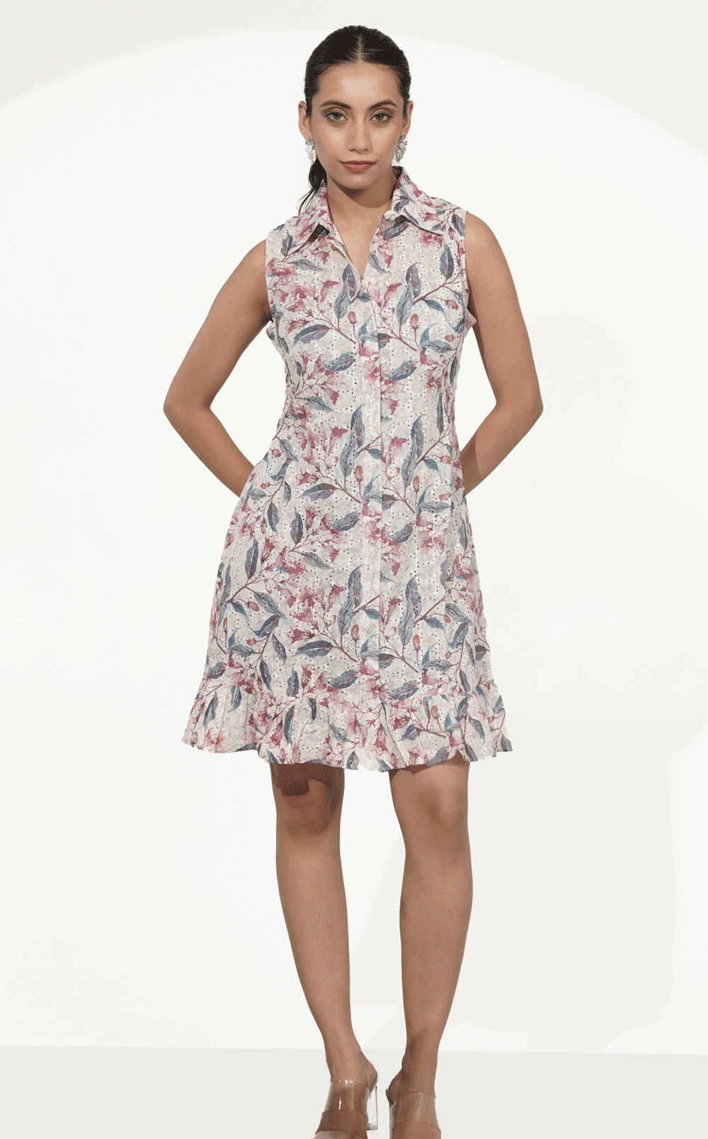 Hookaba Printed shirt dress