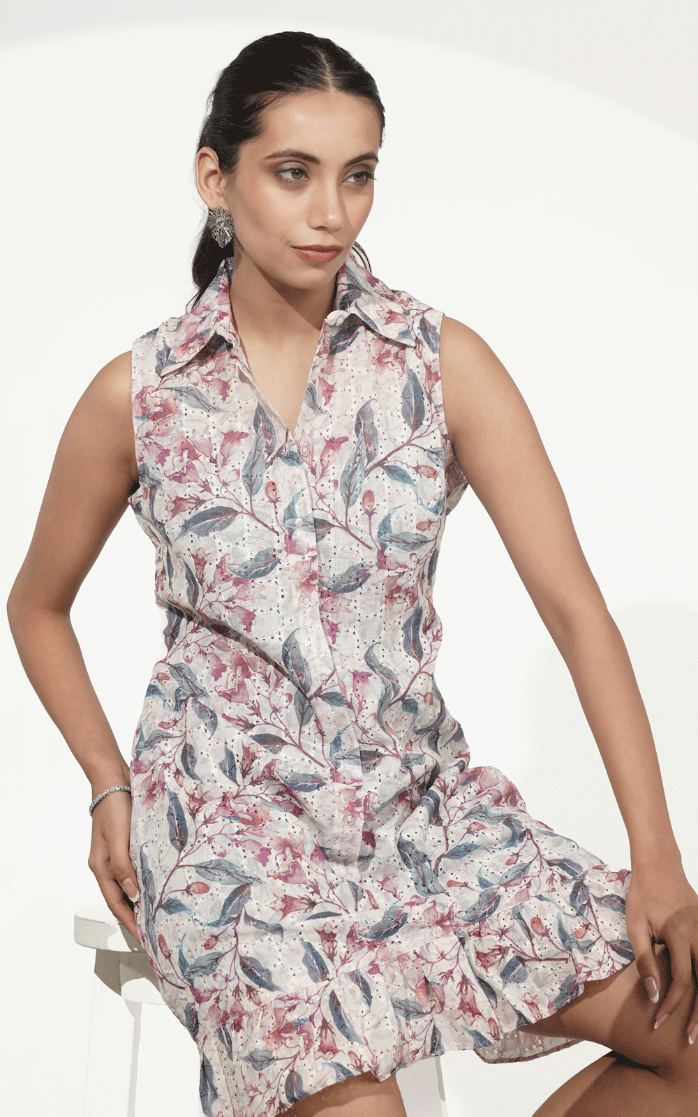 Hookaba Printed shirt dress