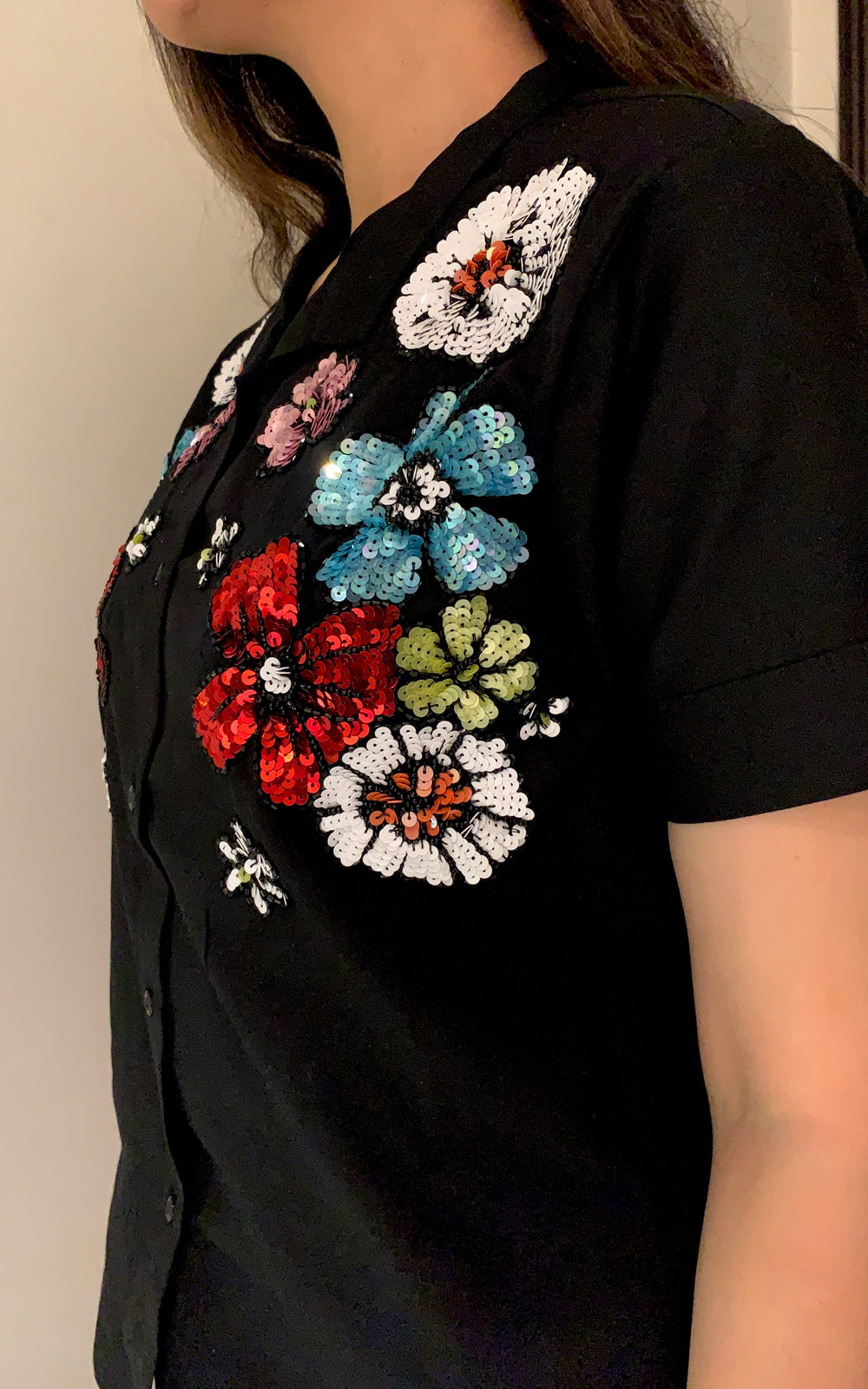 Women's Cotton embroidered shirt