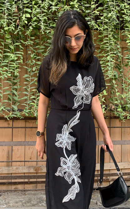 Embroidered casual/ party wear dress