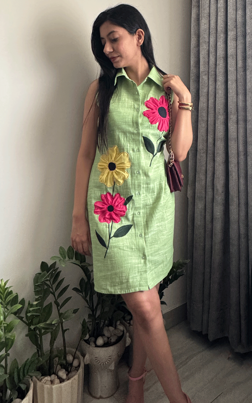 The bloom pop shirt dress