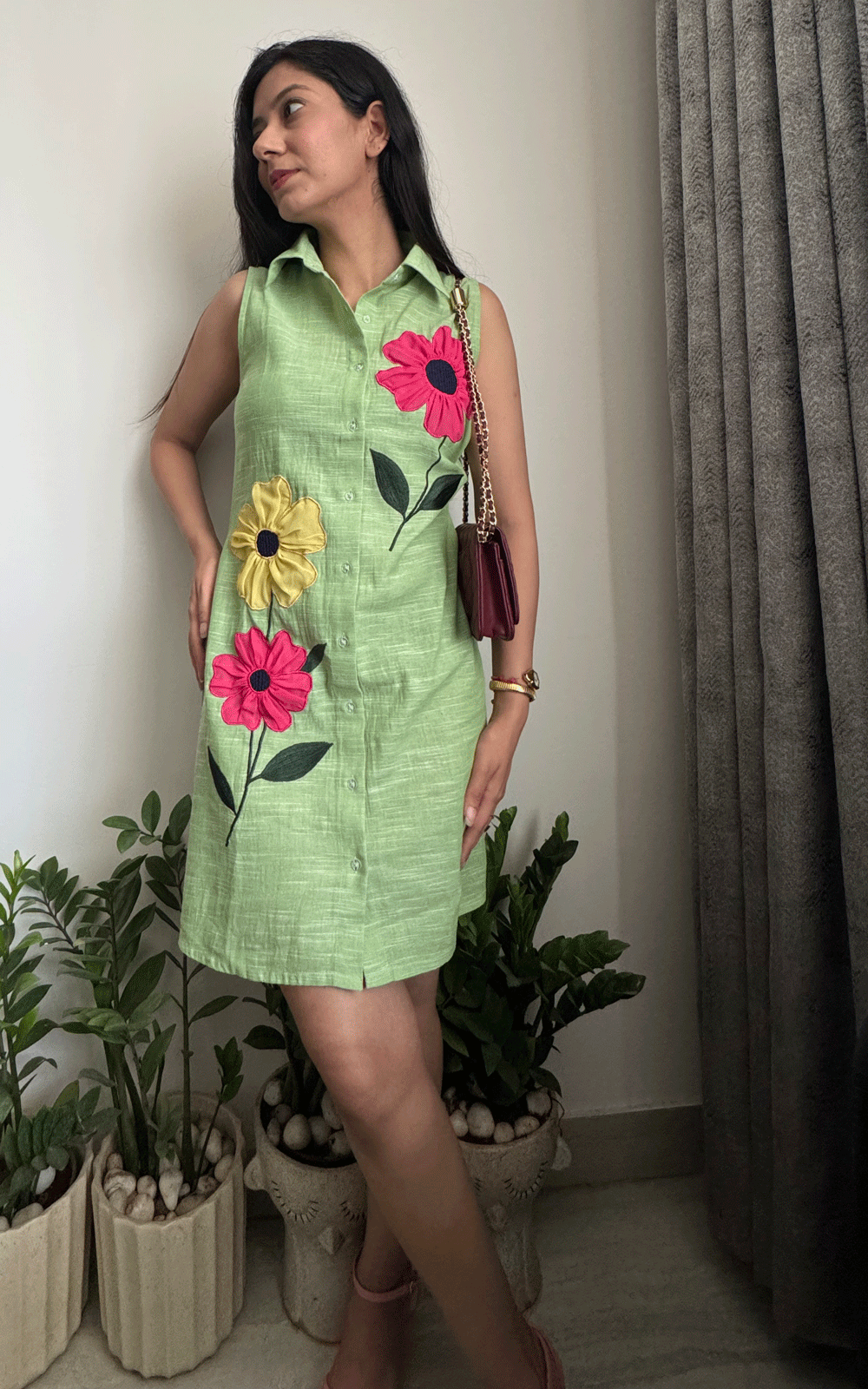 The bloom pop shirt dress