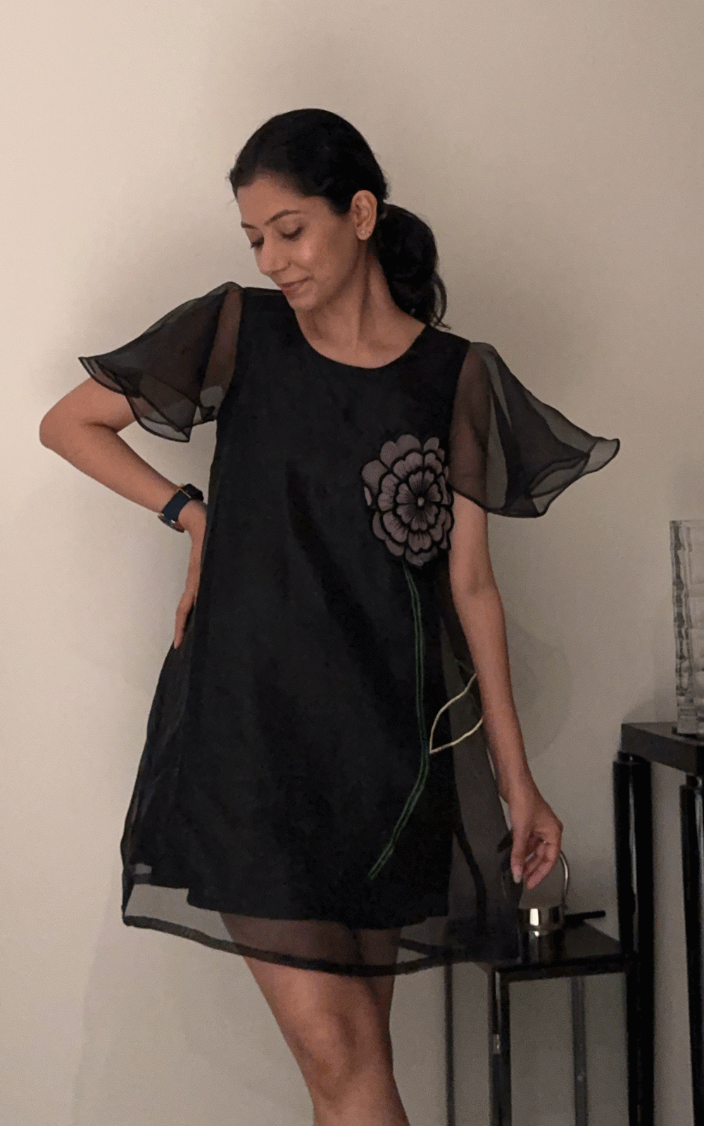 Twilight Bloom organza dress
