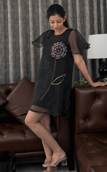 Twilight Bloom organza dress