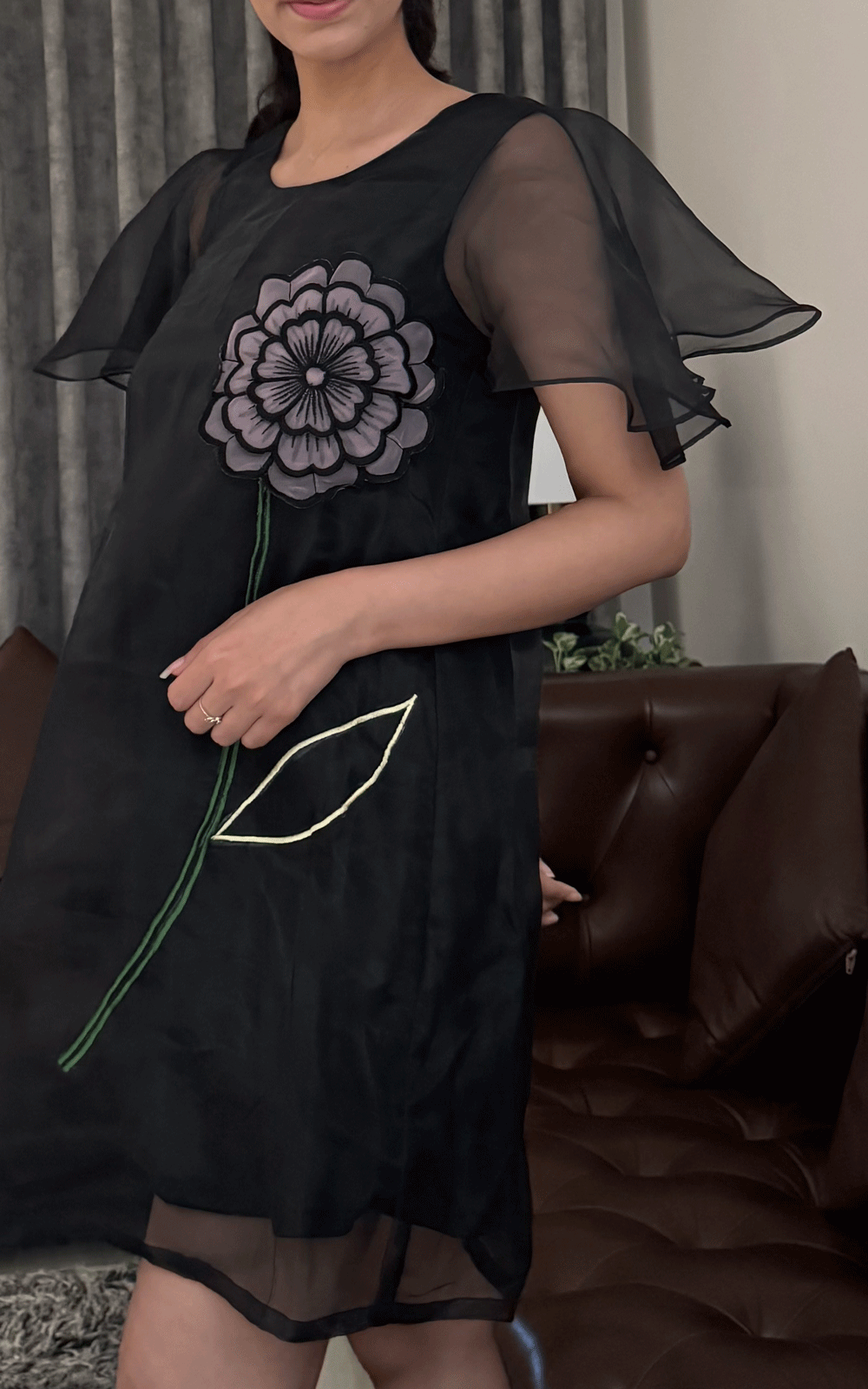 Twilight Bloom organza dress