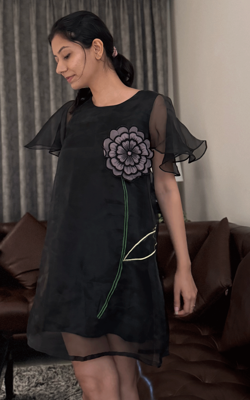 Twilight Bloom organza dress