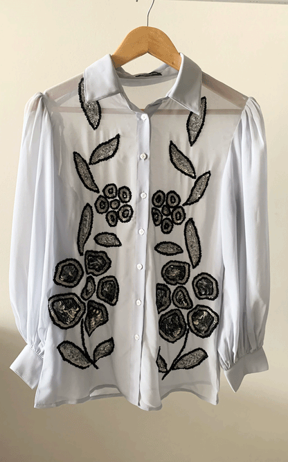 Embroidered party wear shirt