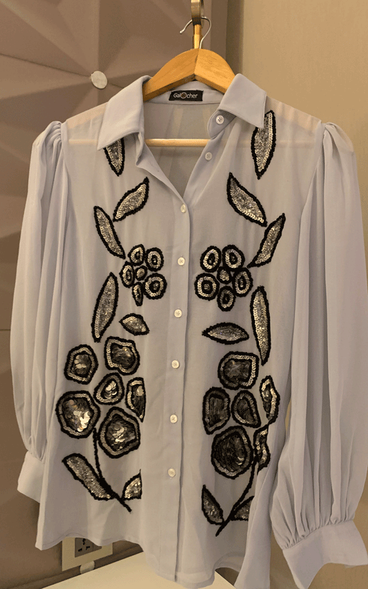 Embroidered party wear shirt