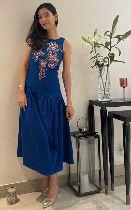 Blue Bloom party dress