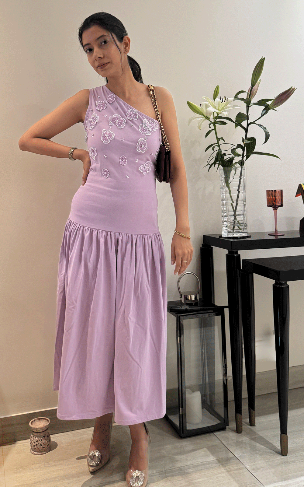 Lavender Muse-Party wear dress.
